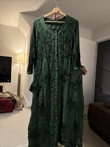 Teal green kashmiri embroidery - teal,