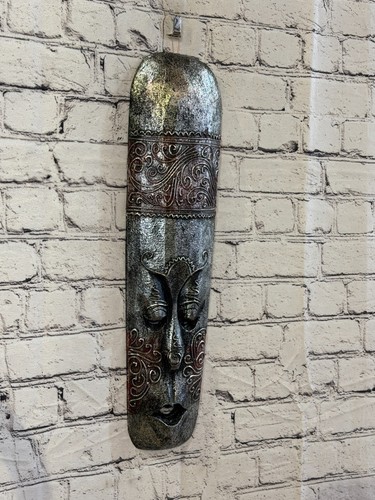 50cm silver painted mask - 50cm,
