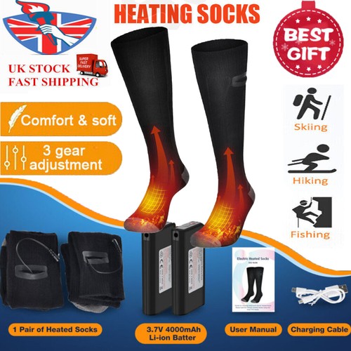Winter electric heated socks - winter,