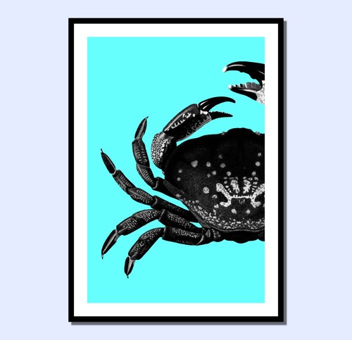 Retro blue crab pop - retro,