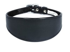 Plain Black Leather Whippet