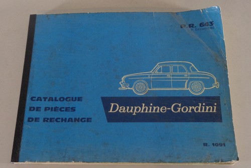 Parts catalog renault dauphine - catalog,
