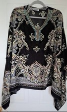 Stunning Ladies Short Kaftan Style Top BEADED EMBELLISHMENT IMMACULATE CONDITION