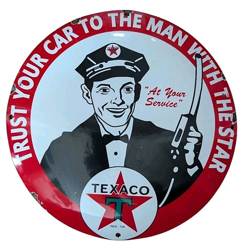 Texaco enamel metal - texaco,