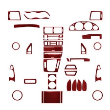 39pcs Red Carbon Fiber Full