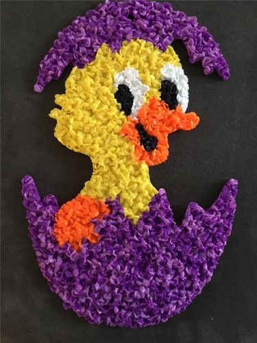 Easter melted plastic popcorn - easter,