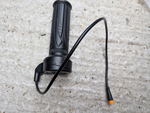 Black bike full twist grip - e-bike,