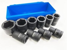 1" Inch DRIVE DEEP IMPACT Socket Set 22-50mm HGV Long Reach Impact Socket