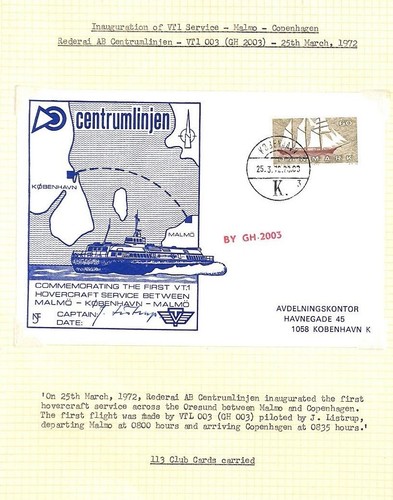 Denmark inaugural hovercraft - denmark, *inaugural