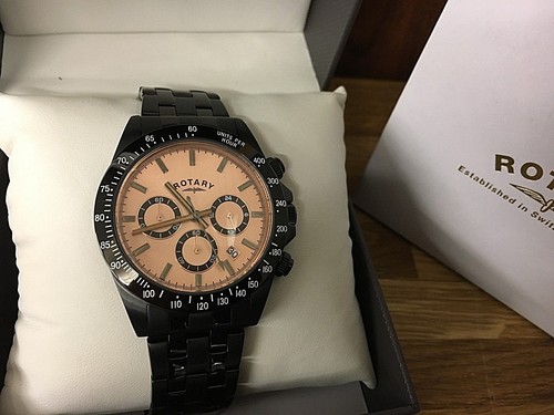 Gents rotary chronograph watch - gents,