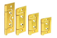 2 x Flush Door Hinges Zinc, Brass, Black, Bronze 40,50,75mm Cabinet Cupboard!!
