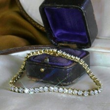 5.00 Carat Round Cut VVS1 Diamond Tennis Ladies Bracelet Yellow Gold Over