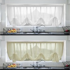 Polyester Voile Tie Blinds Wide Width   ~ Slot Top Voile Panels & Net Curtains