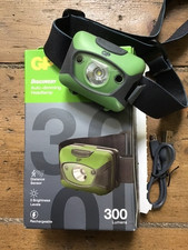 GP DISCOVERY CHR41 Auto dimming rechargeable 300 lumens headlamp head torch