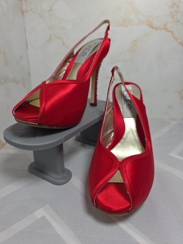 Diane hassall red silk peep - red,