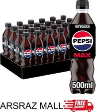 Pepsi Max  or 24 x 500ml Priced Bottles Refreshing Carbonated Soft Drink UK