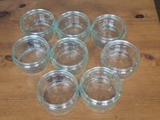8 x Glass Ramekins Gu Pots Pudding Clean Empty Jars Dessert Crafts Wedding Art