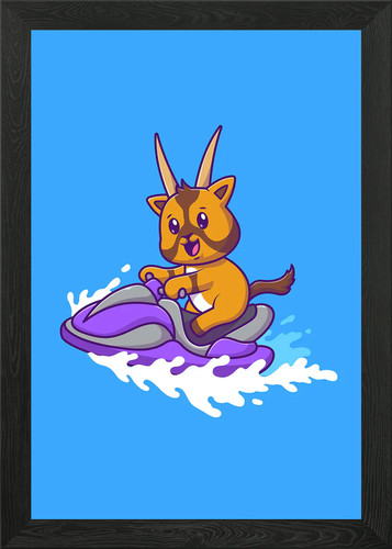 Cute oryx riding - , ski
