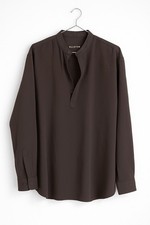 Men’s Kurta Shirt – Charcoal Black, Long Sleeve, Traditional Ethnic Wear