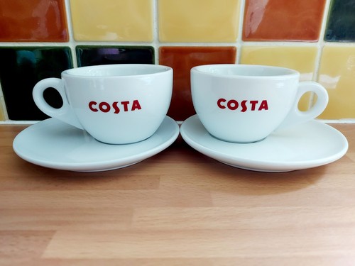 Costa coffee cup saucer - 2x,