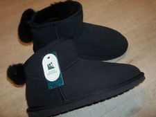 NEW EMU RIGEL Australian Sheepskin Ankle Boots -  UK 8 Black