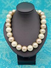 Marks And Spencers Two Tone Cream 11 mm Imitation Pearl Beaded Necklace