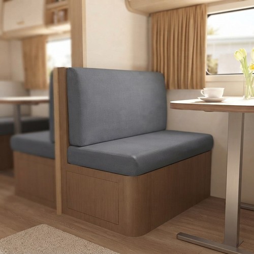 Piece dark grey caravan seat - dark,
