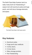northface kaiju 6 camping tent