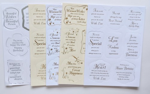 Sheets foiled die cut - a4, &