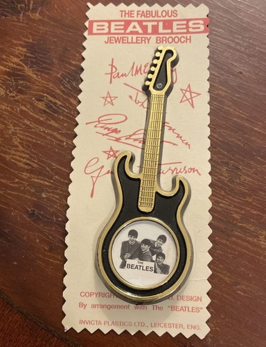 Beatles guitar brooch large - beatles,
