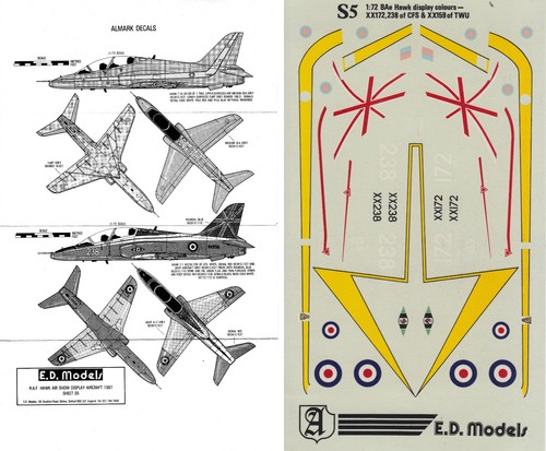 Almark decals hawk 1 - almark, 1/72
