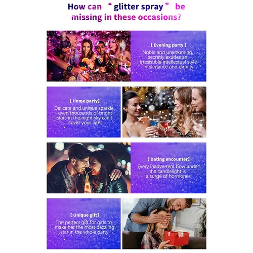60ml shiny glitter - glitter, spray