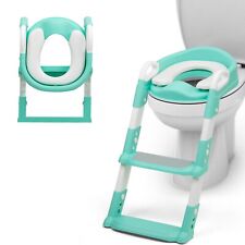 Children Toilet Seat & Ladder Toddler Training Step Up Easy Fold Down For Kids