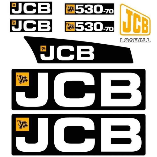 Decal sticker set - sticker, jcb