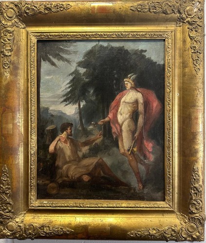 Antique painting mercury and - painting:,