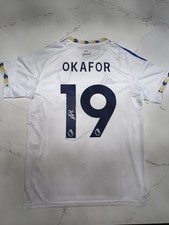 SIGNED NOAH OKAFOR LEEDS UNITED FC SHIRT *COA* PREMIER LEAGUE 
