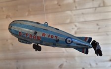 1930's Vintage Japanese Tinplate Clockwork Airship R-107