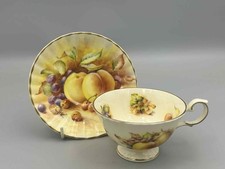Royal Stafford Fruits D.Wallace - Peach and Plums Tea Cup and Saucer