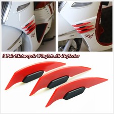 3 Pair Red Plastic Motorcycle