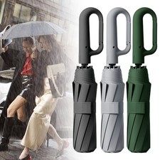 Automatic Folding Umbrella 10 Bones Windproof Strong Reinforced Umbrella