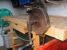 Antique/Vintage Hand Cranked Bench Grinder. Governor Brand, USA. Patented 1910.