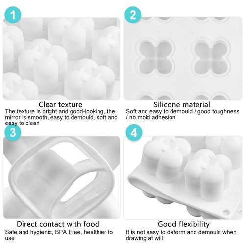 Diy candles mould pieces - 15,