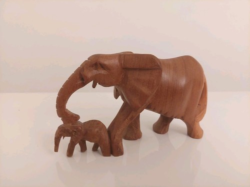Vintage wooden elephant - vintage,