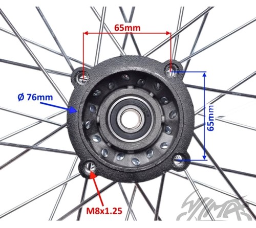 Rear wheel for pit - wheel,