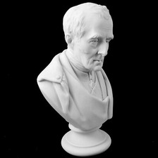 DUKE OF WELLINGTON MARBLE BUST / SCULPTURE BY JOSEPH PITTS - MADE IN ENGLAND 9"