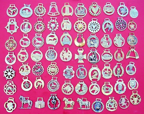 Vintage english horse brass - vintage,