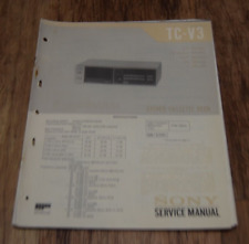 Sony TC-V3 Stereo Cassette Deck  Original Service Guide Manual Vintage 1983