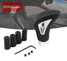Gear Shift Knob Stick PU Leather Black Sport For Audi A3 A4 80 90 100 200 TT