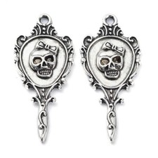 Tibetan Silver Skull Charms