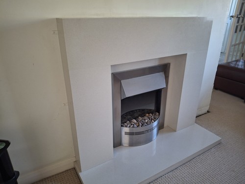 Stone fireplace surround - stone,